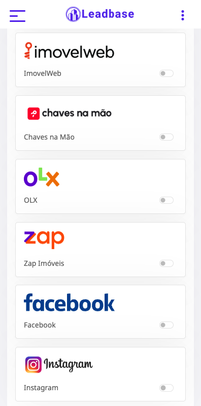 Tela do Leadbase